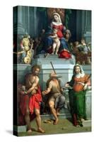 Madonna and Child with Saints-Benvenuto Tisi Da Garofalo-Stretched Canvas