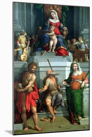 Madonna and Child with Saints-Benvenuto Tisi Da Garofalo-Mounted Giclee Print