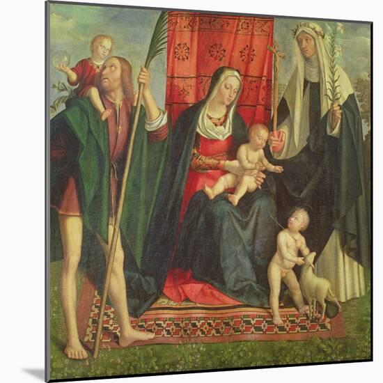 Madonna and Child with Saints-Galeazzo Campi-Mounted Giclee Print