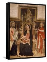 Madonna and Child with Saints-null-Framed Stretched Canvas