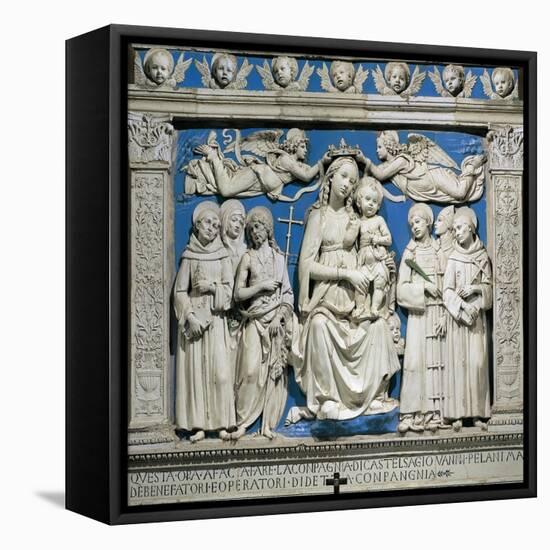 Madonna and Child with Saints-null-Framed Stretched Canvas