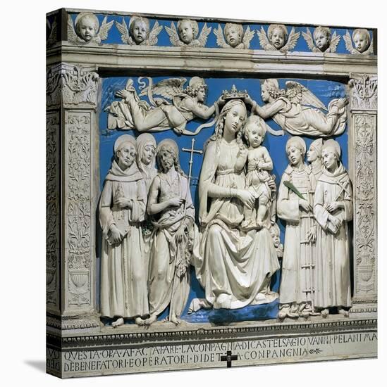 Madonna and Child with Saints-null-Stretched Canvas