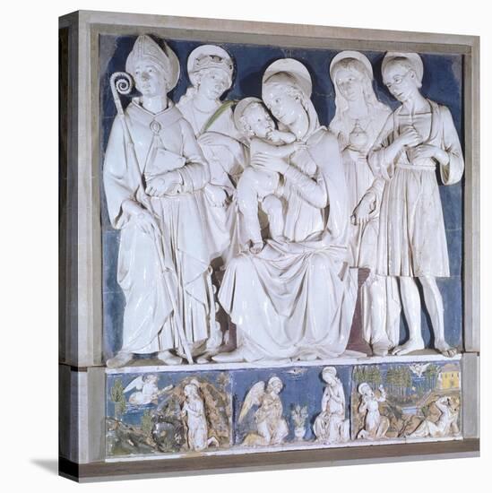 Madonna and Child with Saints-null-Stretched Canvas