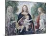 Madonna and Child with Saints-Bernardino Luini-Mounted Giclee Print
