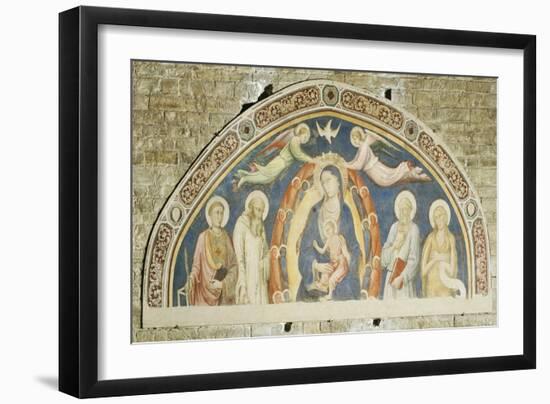 Madonna and Child with Saints-Andrea Di Cione-Framed Giclee Print