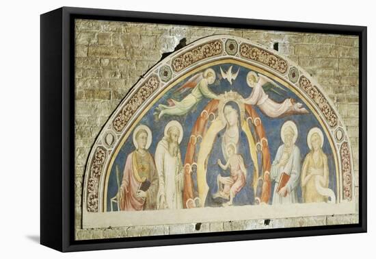 Madonna and Child with Saints-Andrea Di Cione-Framed Stretched Canvas