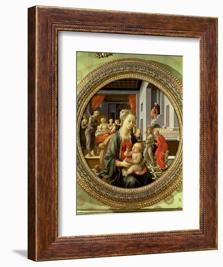 Madonna and Child with Scenes from the Life of the Virgin, 1452-Fra Filippo Lippi-Framed Giclee Print