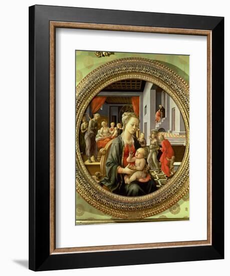 Madonna and Child with Scenes from the Life of the Virgin, 1452-Fra Filippo Lippi-Framed Giclee Print