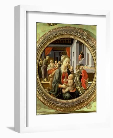 Madonna and Child with Scenes from the Life of the Virgin, 1452-Fra Filippo Lippi-Framed Giclee Print