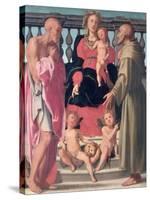Madonna and Child with Ss. Jerome and Francis-Mirabello Cavalori-Stretched Canvas