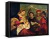 Madonna and Child with Ss. Stephen, Jerome and Maurice-Titian (Tiziano Vecelli)-Framed Stretched Canvas