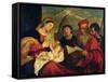 Madonna and Child with Ss. Stephen, Jerome and Maurice-Titian (Tiziano Vecelli)-Framed Stretched Canvas