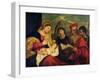 Madonna and Child with Ss. Stephen, Jerome and Maurice-Titian (Tiziano Vecelli)-Framed Giclee Print