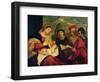 Madonna and Child with Ss. Stephen, Jerome and Maurice-Titian (Tiziano Vecelli)-Framed Giclee Print