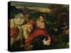 Madonna and Child with St. Catherine (The Virgin of the Rabbit) circa 1530-Titian (Tiziano Vecelli)-Stretched Canvas