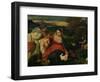 Madonna and Child with St. Catherine (The Virgin of the Rabbit) circa 1530-Titian (Tiziano Vecelli)-Framed Giclee Print