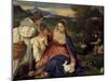 Madonna and Child with St. Catherine, (The Virgin with the Rabbit)-Titian (Tiziano Vecelli)-Mounted Art Print