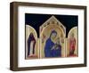 Madonna and Child with St Dominic and St Aurea', c1315. Artist: Duccio di Buoninsegna-Duccio Di buoninsegna-Framed Giclee Print