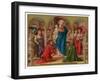 Madonna and Child with St Fredianus and St Augustine, 1437-1438-Franz Kellerhoven-Framed Giclee Print