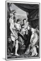 Madonna and Child with St Jerome and Mary Magdalen, 1525-1528-Fontana-Mounted Giclee Print