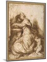 Madonna and Child with St John, All Asleep-Agostino Carracci-Mounted Giclee Print