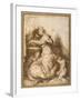 Madonna and Child with St John, All Asleep-Agostino Carracci-Framed Giclee Print