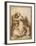 Madonna and Child with St John, All Asleep-Agostino Carracci-Framed Giclee Print