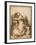 Madonna and Child with St John, All Asleep-Agostino Carracci-Framed Giclee Print