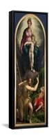 Madonna and Child with St. John and St. Jerome, 1526-27-Parmigianino-Framed Stretched Canvas