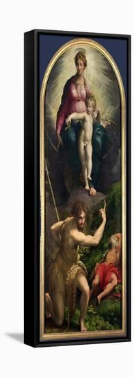 Madonna and Child with St. John and St. Jerome, 1526-27-Parmigianino-Framed Stretched Canvas