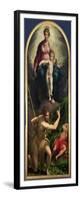 Madonna and Child with St. John and St. Jerome, 1526-27-Parmigianino-Framed Giclee Print