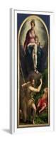 Madonna and Child with St. John and St. Jerome, 1526-27-Parmigianino-Framed Giclee Print