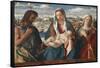 Madonna and Child with St John the Baptist and a Saint, 1500-1504-Giovanni Bellini-Framed Stretched Canvas