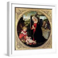 Madonna and Child with St. John the Baptist-Domenico Ghirlandaio-Framed Giclee Print