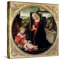 Madonna and Child with St. John the Baptist-Domenico Ghirlandaio-Stretched Canvas