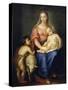 Madonna and Child with St John the Baptist-null-Stretched Canvas