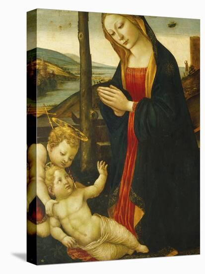 Madonna and Child with St. John-null-Stretched Canvas