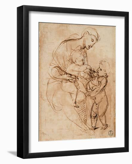 Madonna and Child with St. John-Sanzio Raffaello-Framed Giclee Print