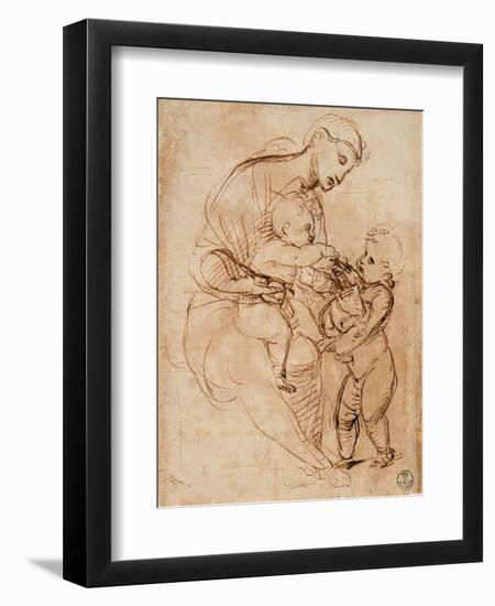 Madonna and Child with St. John-Sanzio Raffaello-Framed Giclee Print