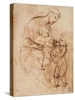 Madonna and Child with St. John-Sanzio Raffaello-Stretched Canvas