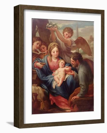 Madonna and Child with St. Joseph, or the Rest on the Flight into Egypt-Francesco Mancini-Framed Giclee Print