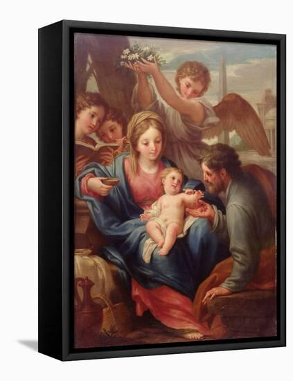 Madonna and Child with St. Joseph, or the Rest on the Flight into Egypt-Francesco Mancini-Framed Stretched Canvas