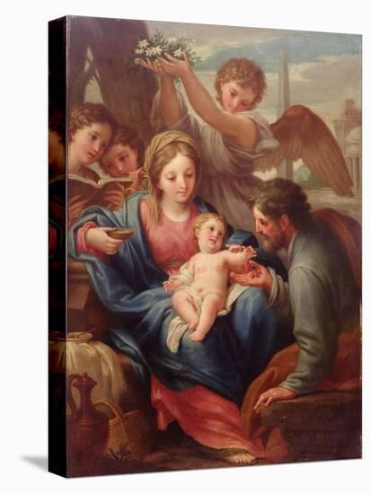Madonna and Child with St. Joseph, or the Rest on the Flight into Egypt-Francesco Mancini-Stretched Canvas