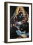 Madonna and Child with St Joseph-St Catherine-Framed Premium Giclee Print