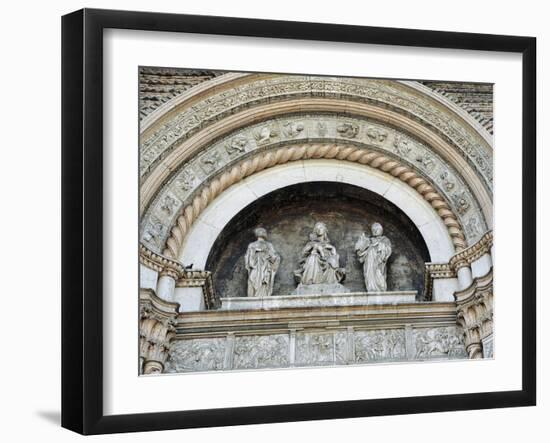 Madonna and Child with St Petronius and Ambrose, 1425-1434-Jacopo Della Quercia-Framed Giclee Print