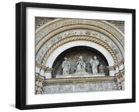 Madonna and Child with St Petronius and Ambrose, 1425-1434-Jacopo Della Quercia-Framed Giclee Print