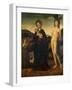 Madonna and Child with St. Sebastian and a Shepherdess-Giovanni Santi-Framed Giclee Print