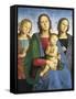 Madonna and Child with St-Pietro Perugino-Framed Stretched Canvas