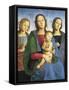 Madonna and Child with St-Pietro Perugino-Framed Stretched Canvas