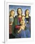 Madonna and Child with St-Pietro Perugino-Framed Art Print